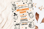 Editable Halloween Party Invitation Template, Spooky Ghost Canva Invite (Digital Download)
