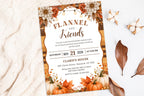 Flannel and Friends Fall Invitation Template, Autumn Potluck, Thanksgiving (Digital Download)