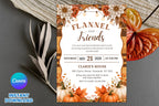 Flannel and Friends Fall Invitation Template, Autumn Potluck, Thanksgiving (Digital Download)