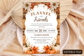 Flannel and Friends Fall Invitation Template, Autumn Potluck, Thanksgiving (Digital Download)