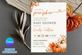 Little Pumpkin Baby Shower Invitation | Fall Autumn Theme (Digital Download)