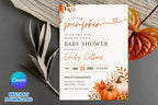 Little Pumpkin Baby Shower Invitation | Fall Autumn Theme (Digital Download)