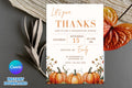 Editable Thanksgiving Dinner Invitation Template, Watercolor Pumpkins, Fall Party (Digital Download)