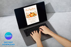Little Pumpkin Baby Shower Invitation Template, Watercolor Fall Theme (Canva Editable)