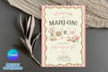 Editable Canva Mahjong Night Invitation, Pink Floral Game Party Invite (Digital Download)