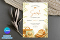 Little Bun First Birthday Invitation, Editable Canva Template, Bread Theme (Digital Download)