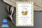 Sunday Soup Swap Invitation Template, Cozy Potluck Dinner Party (Digital Download)