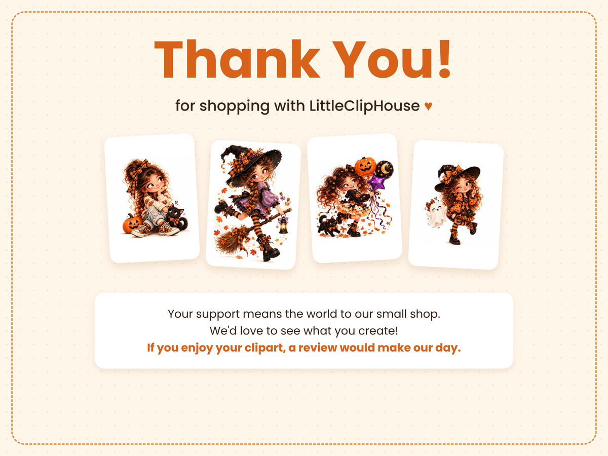 20 Whimsical Halloween Girl Clipart, Cute Halloween Clip Art PNG JPG, Witch Girl, Pumpkin, Black Cat, Fall Girl Illustrations Bundle